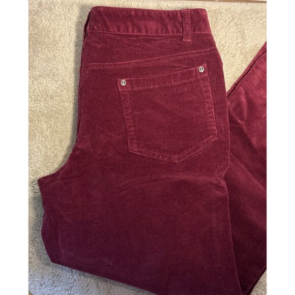 Bum Equipment Ladies Corduroy Jeans In Burgundy Size 16 Petite - Picture 2 of 9